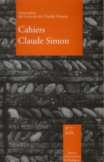Couverture du livre « Cahiers claude simon n 7 » de Julien Anne Yvo aux éditions Pu De Perpignan