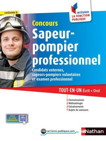 Couverture du livre « Concours sapeur-pompier professinnel ; catégorie C » de  aux éditions Nathan