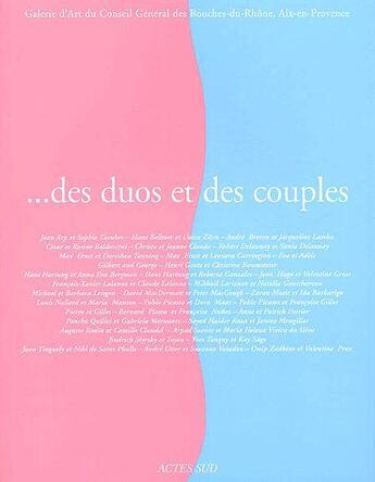 Couverture du livre « ...des duos et des couples » de Collectif aux éditions Actes Sud