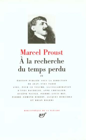 Couverture du livre « À la recherche du temps perdu t.4 » de Marcel Proust aux éditions Gallimard