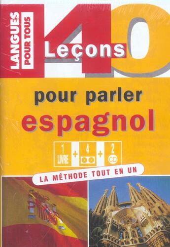 Couverture du livre « Coffret 40 Lecons Pour Parler Espagnol » de Jean Chapron aux éditions Pocket