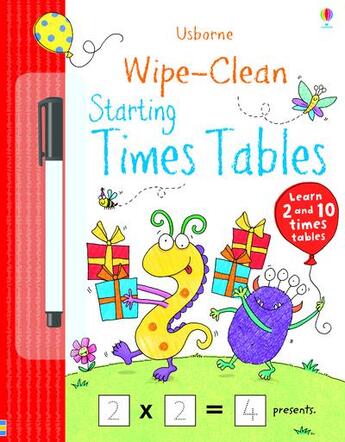 Couverture du livre « Wipe-clean ; starting times tables » de Jessica Greenwell et Kimberley Scott aux éditions Usborne
