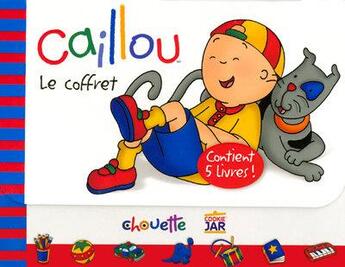 Couverture du livre « Caillou ; COFFRET ; 5 livres » de Nicole Nadeau aux éditions Chouette