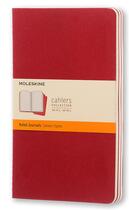 Couverture du livre « Cahier ligne grand format couv. souple carton rouge » de Moleskine aux éditions Moleskine Papet