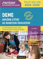 Couverture du livre « Le DEME ; diplôme d'Etat de moniteur éducateur (édition 2018/2019) » de Vincent Pages aux éditions Dunod
