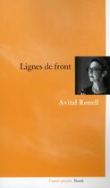 Couverture du livre « Lignes de front » de Avital Ronell aux éditions Stock
