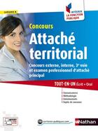 Couverture du livre « Concours attaché térritorial ; catégorie A » de Pascal Tuccinardi aux éditions Nathan