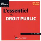 Couverture du livre « L'essentiel du droit public (édition 2023/2024) » de Jean-Claude Zarka aux éditions Gualino