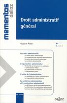 Couverture du livre « Droit administratif général (24e édition) » de Gustave Peiser aux éditions Dalloz
