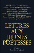 Couverture du livre « Lettres aux jeunes poétesses » de Aurelie Olivier aux éditions L'arche