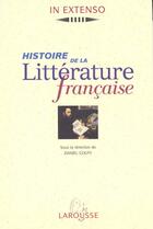 Couverture du livre « Histoire De La Litterature Francaise » de Daniel Couty aux éditions Larousse
