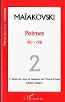 Couverture du livre « Poèmes t.2 ; 1918-1921 » de Vladimir Maiakovski aux éditions L'harmattan