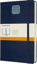 Couverture du livre « Carnet augmentes ligne grand format rigide bleu saphir » de Moleskine aux éditions Moleskine