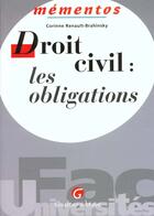 Couverture du livre « Memento dt civil : obligations » de Renault-Brahinsky Co aux éditions Gualino