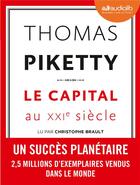 Couverture du livre « Le capital au xxie siecle - livre audio 3 cd mp3 » de Thomas Piketty aux éditions Audiolib