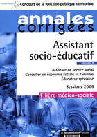 Couverture du livre « Assistant socio-éducatif ; sessions 2006 » de Collectif aux éditions Documentation Francaise