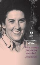 Couverture du livre « Je me promets d'éclatantes revanches » de Valentine Goby aux éditions Actes Sud