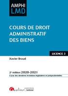 Couverture du livre « Cours de droit administratif des biens (édition 2020/2021) » de Xavier Braud aux éditions Gualino