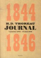 Couverture du livre « Journal 1844-1846 » de Henry David Thoreau aux éditions Finitude