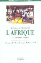 Couverture du livre « L'Afrique » de Michel Lesourd aux éditions Editions Du Temps