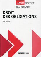 Couverture du livre « Droit des obligations (19e édition) » de Alain Benabent aux éditions Lgdj