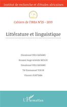 Couverture du livre « Cahiers de l'IREA T.25 ; littérature et linguistique (édition 2019) » de Cahiers De L'Irea aux éditions L'harmattan