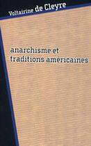 Couverture du livre « Anarchisme et traditions américaines » de Voltairine De Cleyre aux éditions Sextant