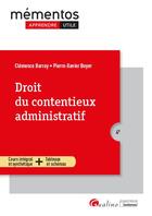 Couverture du livre « Droit du contentieux administratif (édition 2022/2023) » de Pierre-Xavier Boyer et Clemence Barray aux éditions Gualino