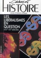 Couverture du livre « Cahiers d'histoire n 123 les liberalismes en question » de Collectif aux éditions Paul Langevin
