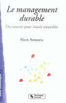 Couverture du livre « Management Durable » de Alain Astouric aux éditions Chronique Sociale