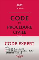 Couverture du livre « Code de procédure civile (édition 2023) » de  aux éditions Dalloz