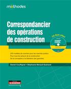 Couverture du livre « Correspondancier des opérations de construction » de Daniel Couffignal et Stephanie Beraud-Guenard aux éditions Le Moniteur