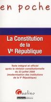 Couverture du livre « La Constitution de la V République » de  aux éditions Gualino