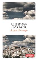 Couverture du livre « Jours d'orage » de Taylor Kressmann aux éditions Autrement
