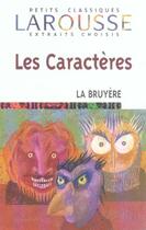 Couverture du livre « Les Caracteres » de Jean De La Bruyere aux éditions Larousse