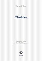 Couverture du livre « Theatre » de Carmelo Bene aux éditions P.o.l