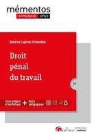 Couverture du livre « Droit pénal du travail » de Beatrice Laperou-Scheneider aux éditions Gualino