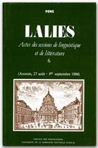 Couverture du livre « Lalies 6 » de  aux éditions Rue D'ulm