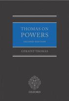 Couverture du livre « Thomas on Powers » de Thomas Geraint aux éditions Oup Oxford