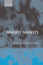 Couverture du livre « Annuity Markets » de Tonks Ian aux éditions Oup Oxford