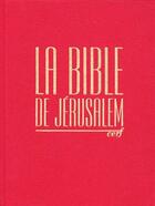 Couverture du livre « La bible de Jérusalem » de  aux éditions Cerf