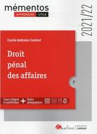 Couverture du livre « Droit pénal des affaires (édition 2021/2022) » de Coralie Ambroise-Casterot aux éditions Gualino