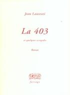 Couverture du livre « La 403 et quelques scrupules » de Jean Laurenti aux éditions Verdier