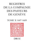 Couverture du livre « Registres de la compagnie des pasteurs de geneve » de  aux éditions Librairie Droz