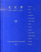 Couverture du livre « Cahier critique de poésie ; cahier critique de poesie n.13 ; claude esteban » de  aux éditions P.o.l