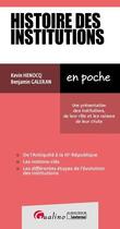 Couverture du livre « Histoire des institutions (2e édition) » de Henocq Kevin et Benjamin Galeran aux éditions Gualino