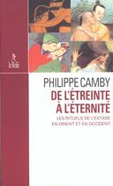 Couverture du livre « De l'etreinte a l'eternite » de Philippe Camby aux éditions Relie