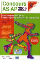 Couverture du livre « Concours AS AP 2009 » de Cefiec aux éditions Lamarre
