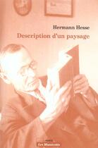 Couverture du livre « Description d un paysage » de Hermann Hesse aux éditions Corti