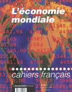 Couverture du livre « Cf 269 economie mondiale » de Collectif aux éditions Documentation Francaise